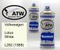 Preview: Volkswagen, Lotus White, L282 (1968): 400ml Sprühdose + 400ml Klarlack - Set, von ATW Autoteile West.